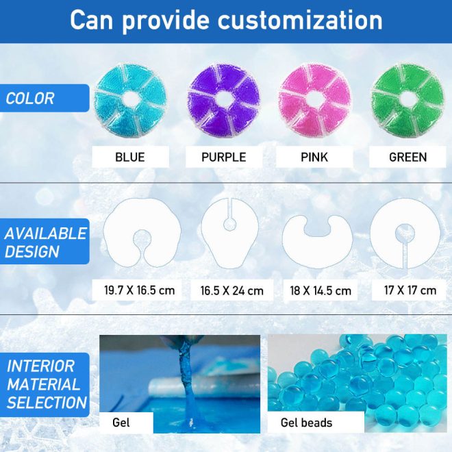 Preferential PVC Plush Fabric Breast Therapy Pad Breast Gel Ice Pads Breast Heat Pad Gel for Lactating Women - Image 3