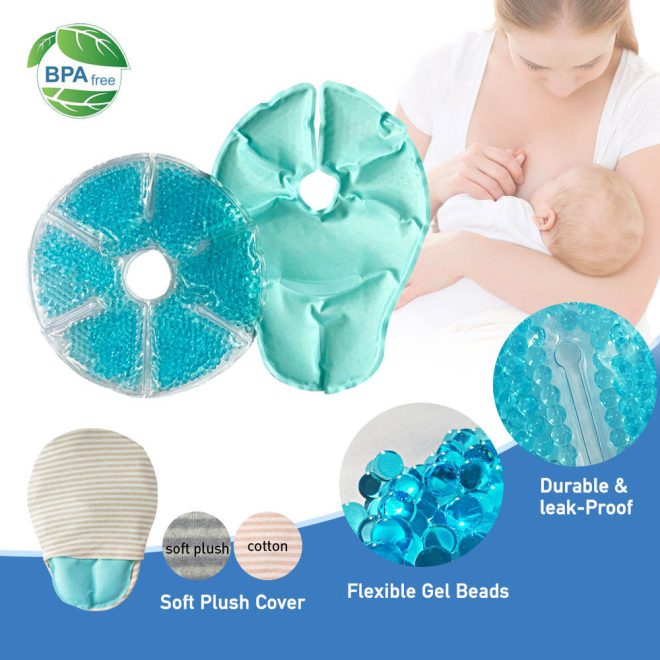 Preferential PVC Plush Fabric Breast Therapy Pad Breast Gel Ice Pads Breast Heat Pad Gel for Lactating Women - Image 4